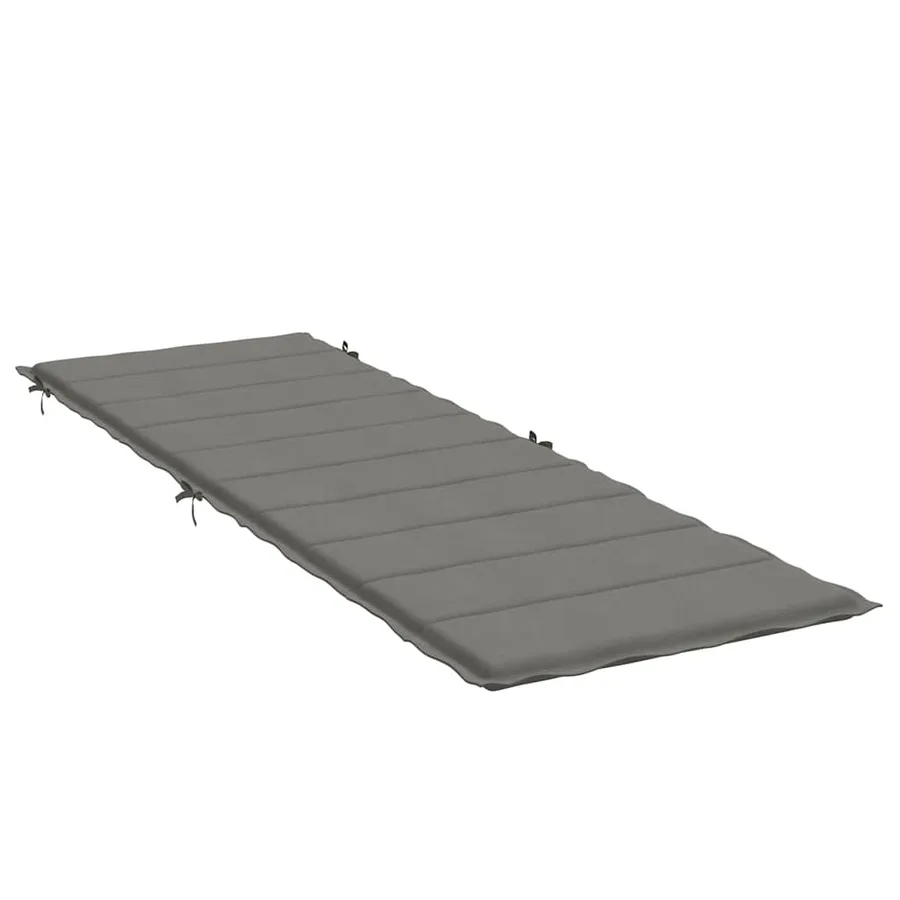 Coussin de chaise longue gris foncé mélangé 186x58x4 cm tissu - 4