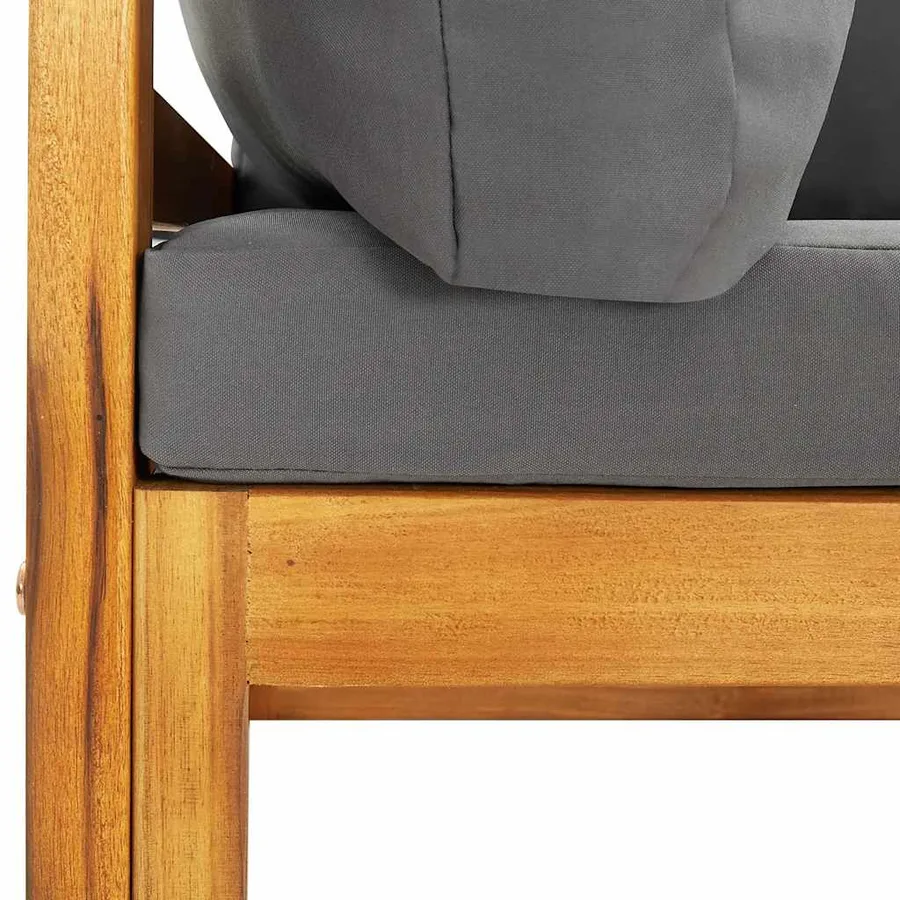 Canapés d'angle sectionnels 2 pcs avec coussins Gris foncé - 9