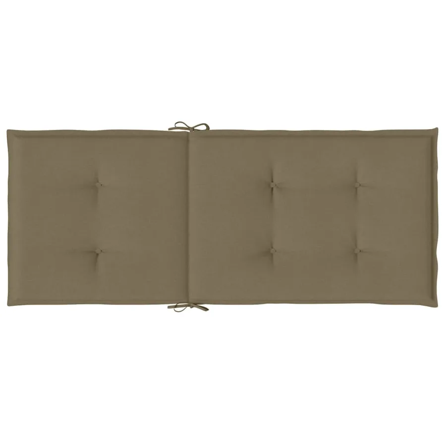 Coussins de chaise à dossier haut lot de 4 taupe mélangé tissu - 7