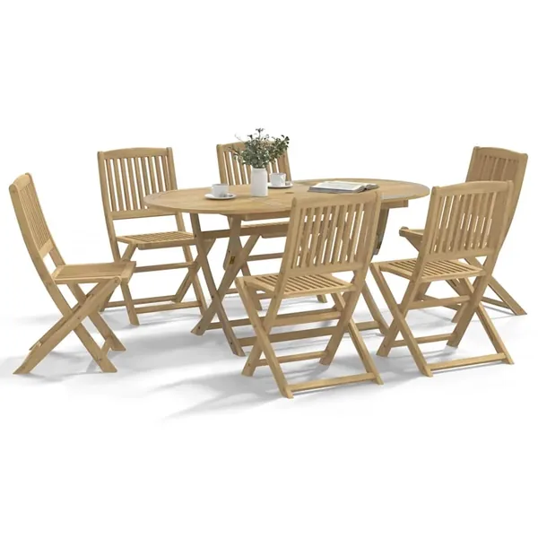 Chaises de jardin pliantes lot de 6 44x50x88 cm bois d'acacia