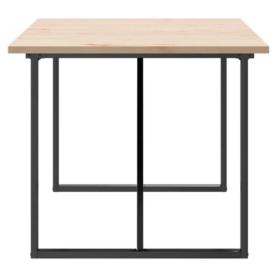 Table à manger cadre en O 180x90x75,5 cm bois pin massif acier - 5