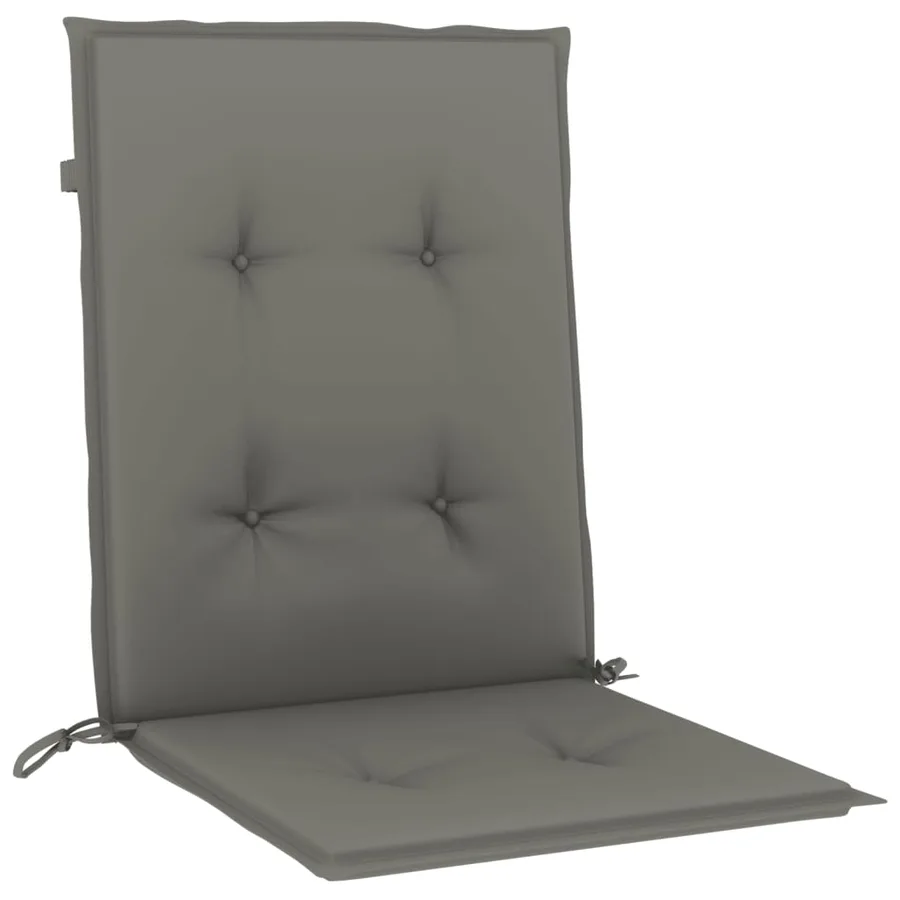 Coussins de chaise à dossier bas lot de 4 gris foncé mélangé - 5