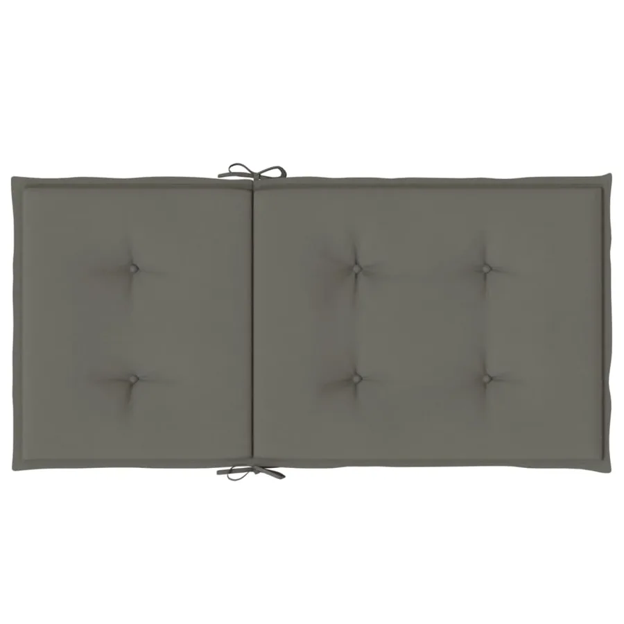 Coussins de chaise à dossier bas lot de 4 gris foncé mélangé - 7