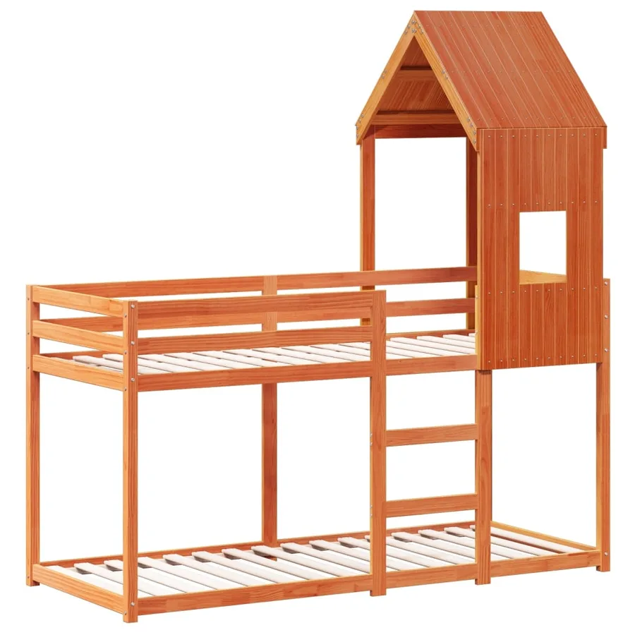 Lit superposé sans matelas cire marron 90x200 cm pin massif - 3