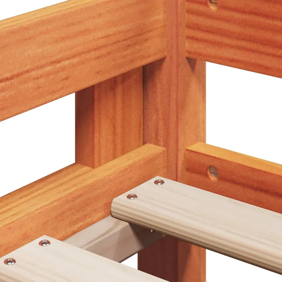 Lit superposé sans matelas cire marron 90x200 cm pin massif - 9