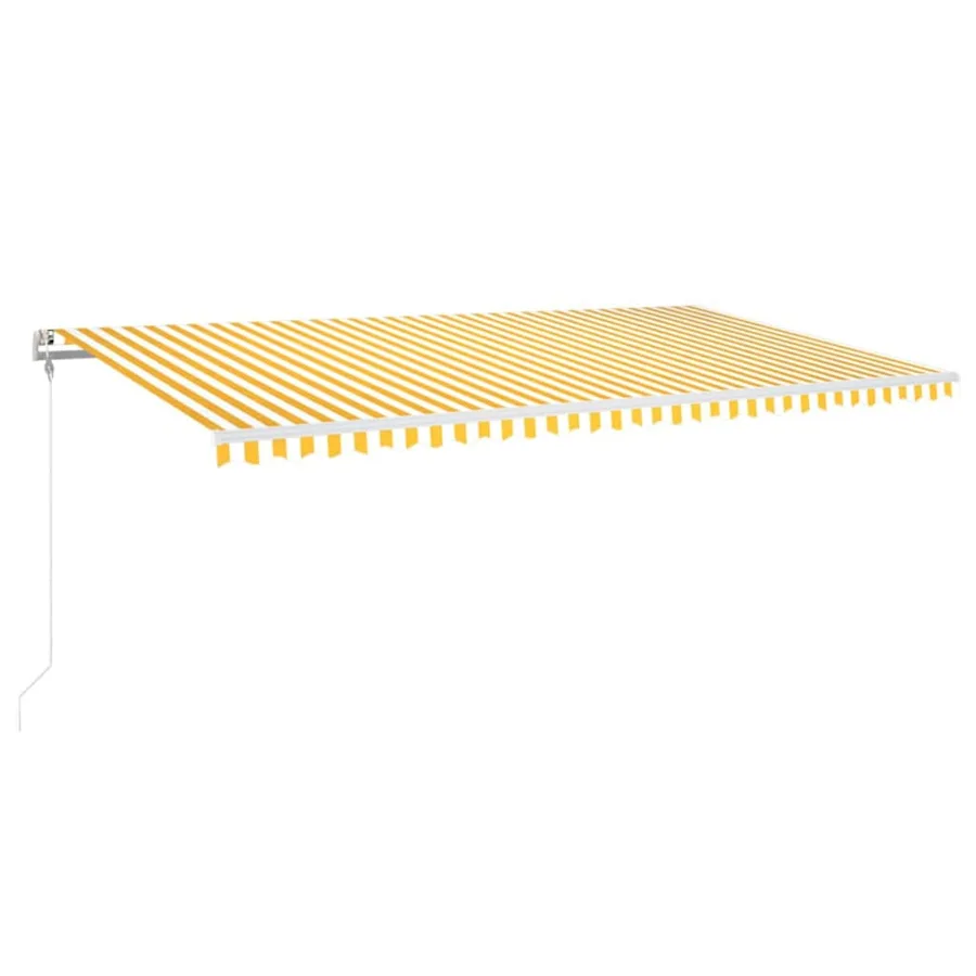 Automatic retractable awning 600x350 cm Yellow and white - 2