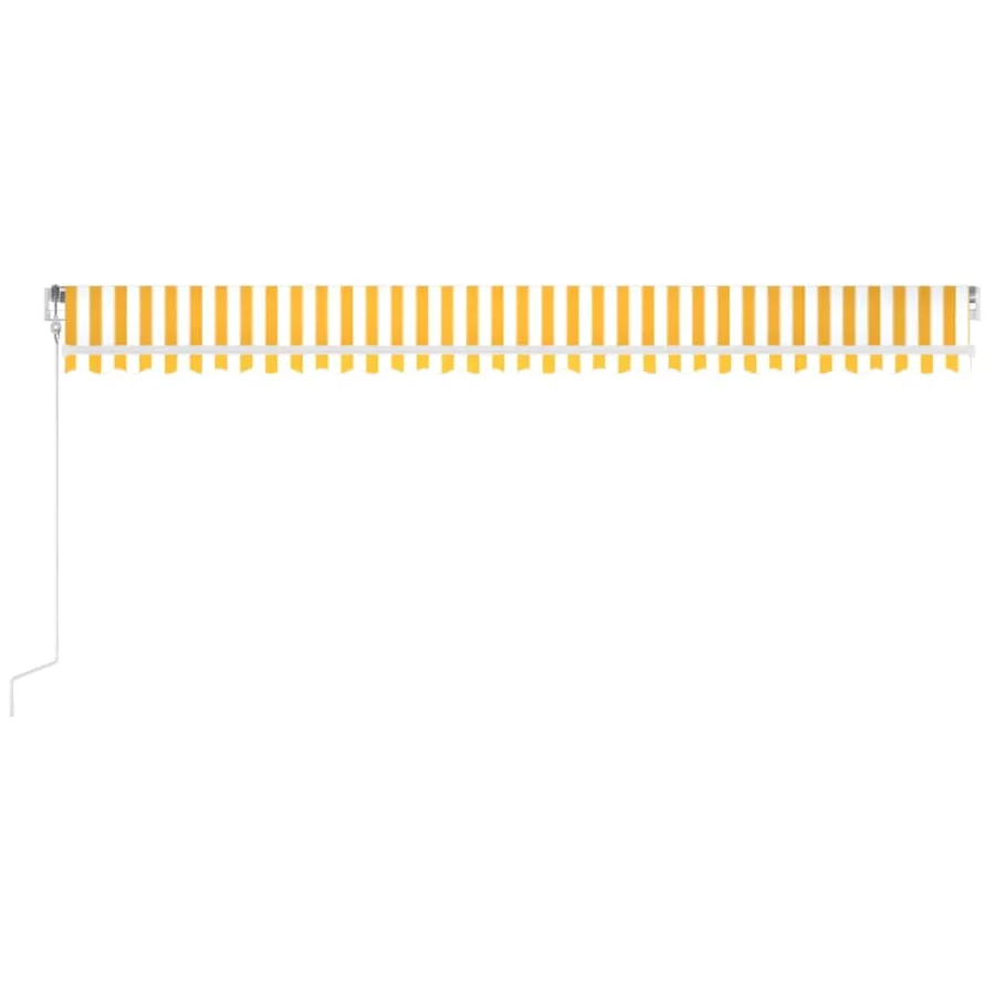 Auvent rétractable automatique 600x350 cm Jaune et blanc - 4