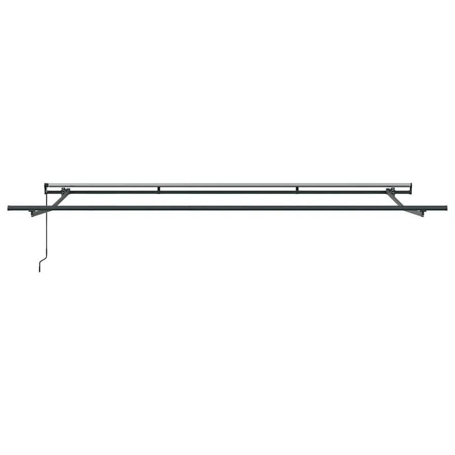 Auvent manuel rétractable anthracite et blanc 500x300 cm - 7