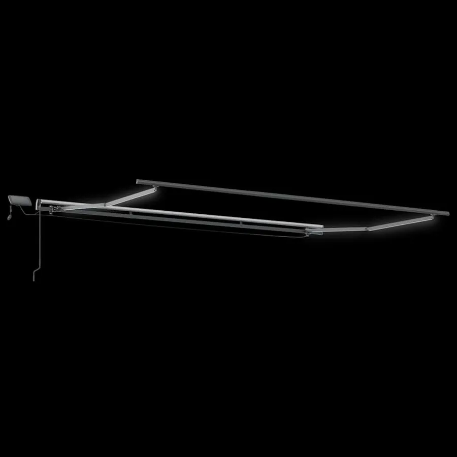 Auvent manuel rétractable avec LED anthracite blanc 400x300 cm - 7