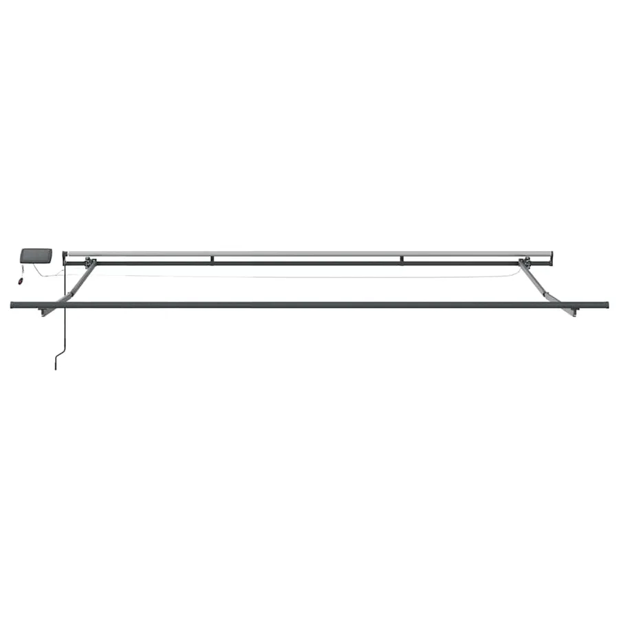 Auvent manuel rétractable avec LED anthracite blanc 400x300 cm - 9
