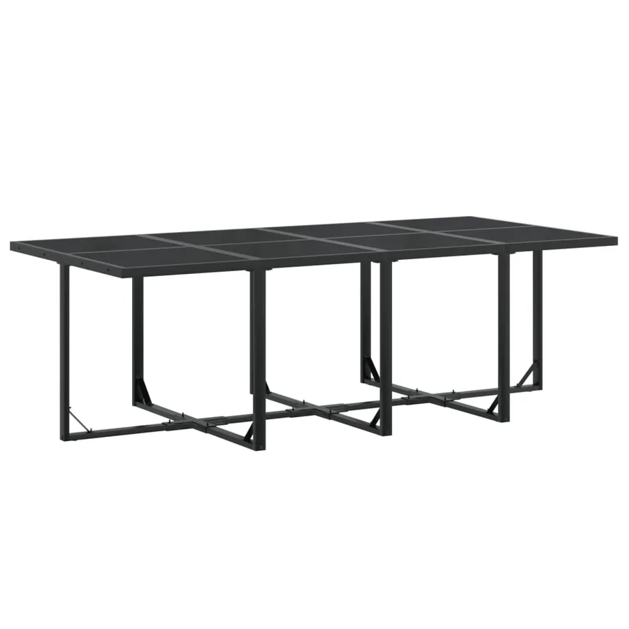 Ensemble à manger de jardin 9 pcs noir textilène - 4