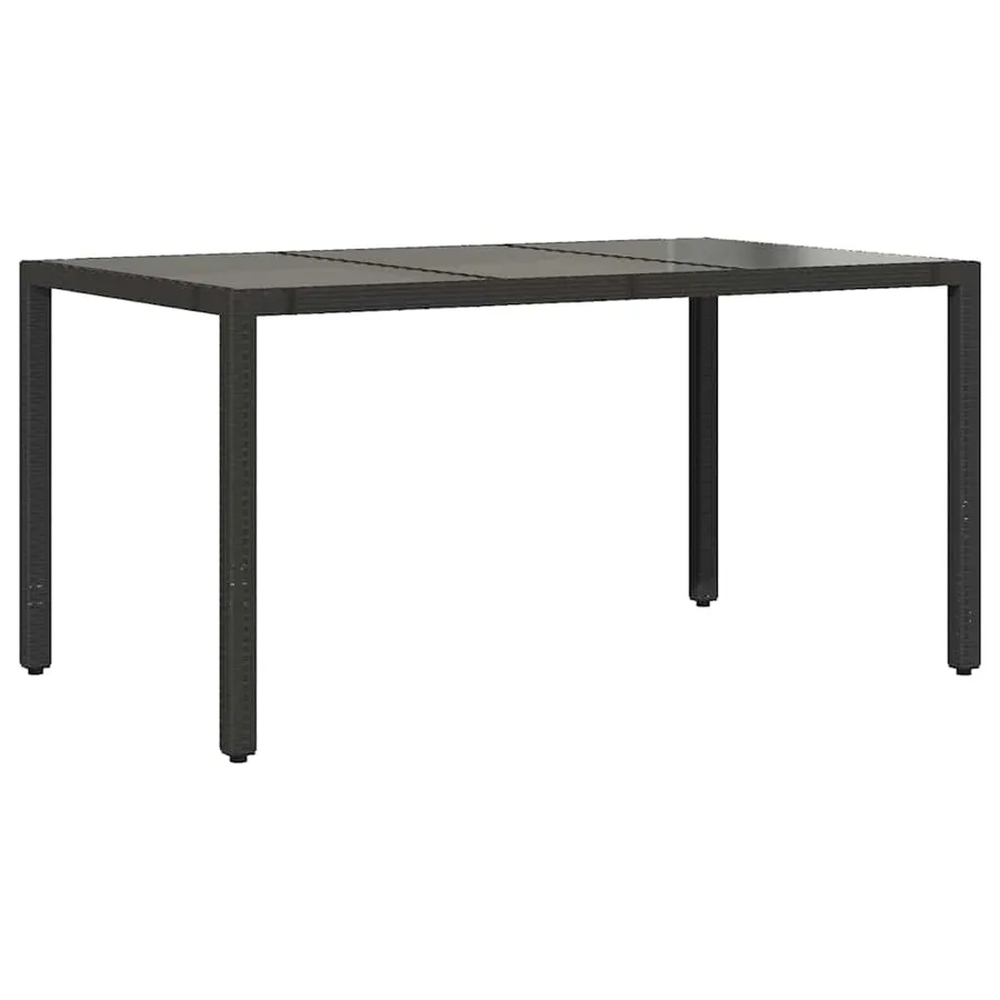 Ensemble de bistro de jardin 5 pcs coussins noir poly rotin - 4