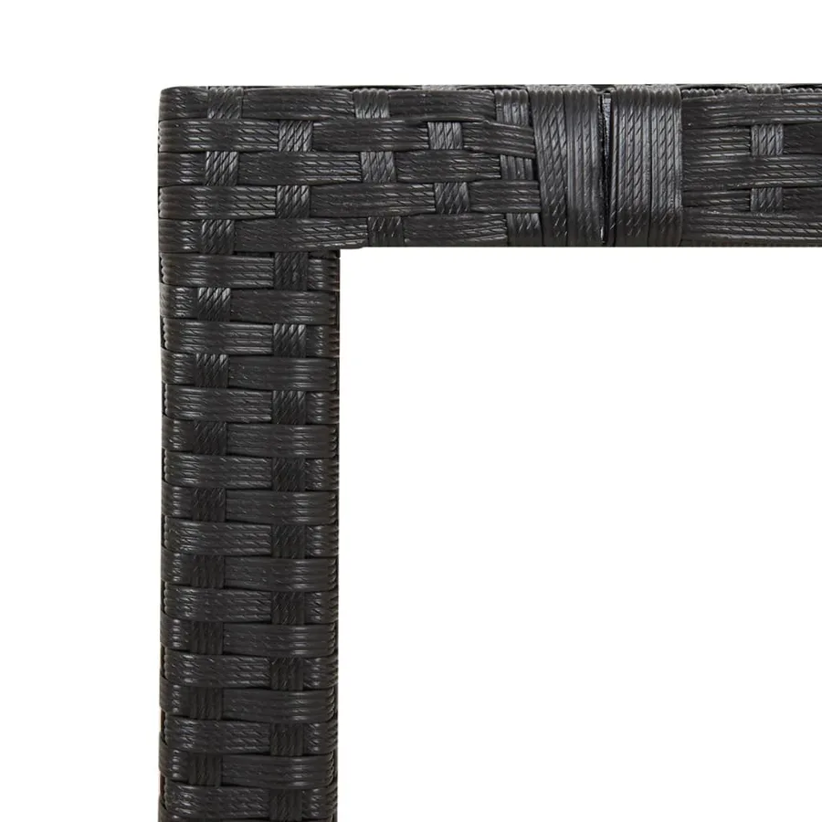 Ensemble de bistro de jardin 5 pcs coussins noir poly rotin - 5