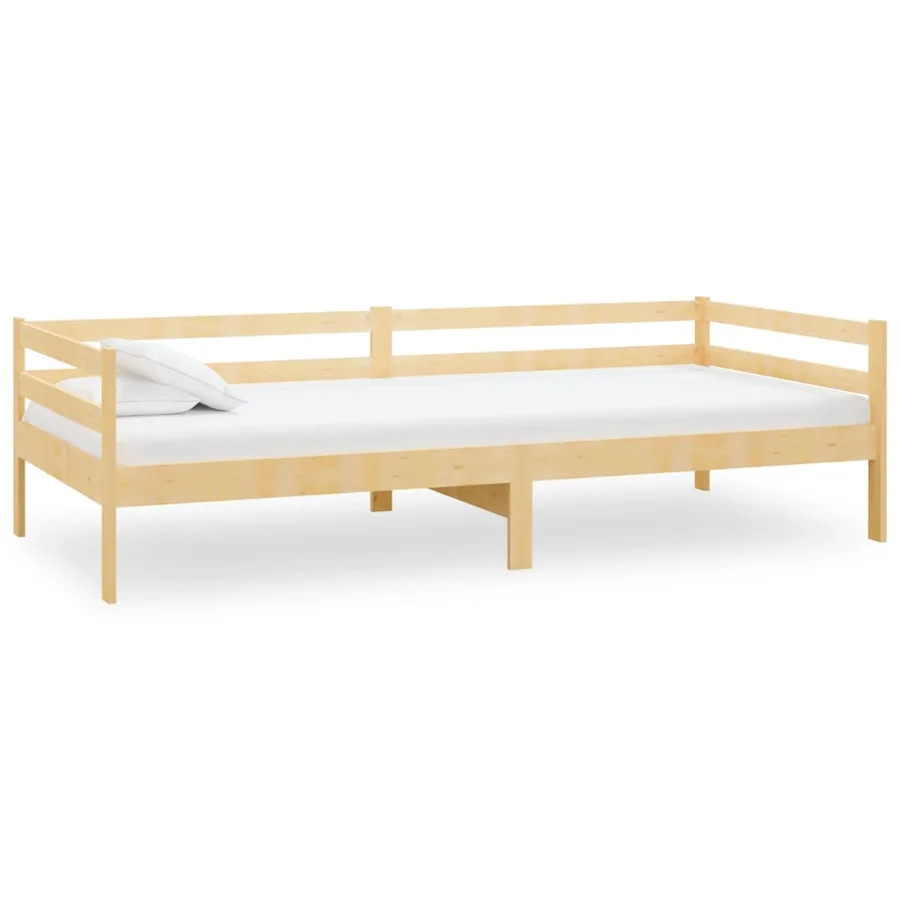 Lit de repos avec matelas 90x200 cm Bois de pin massif - 4