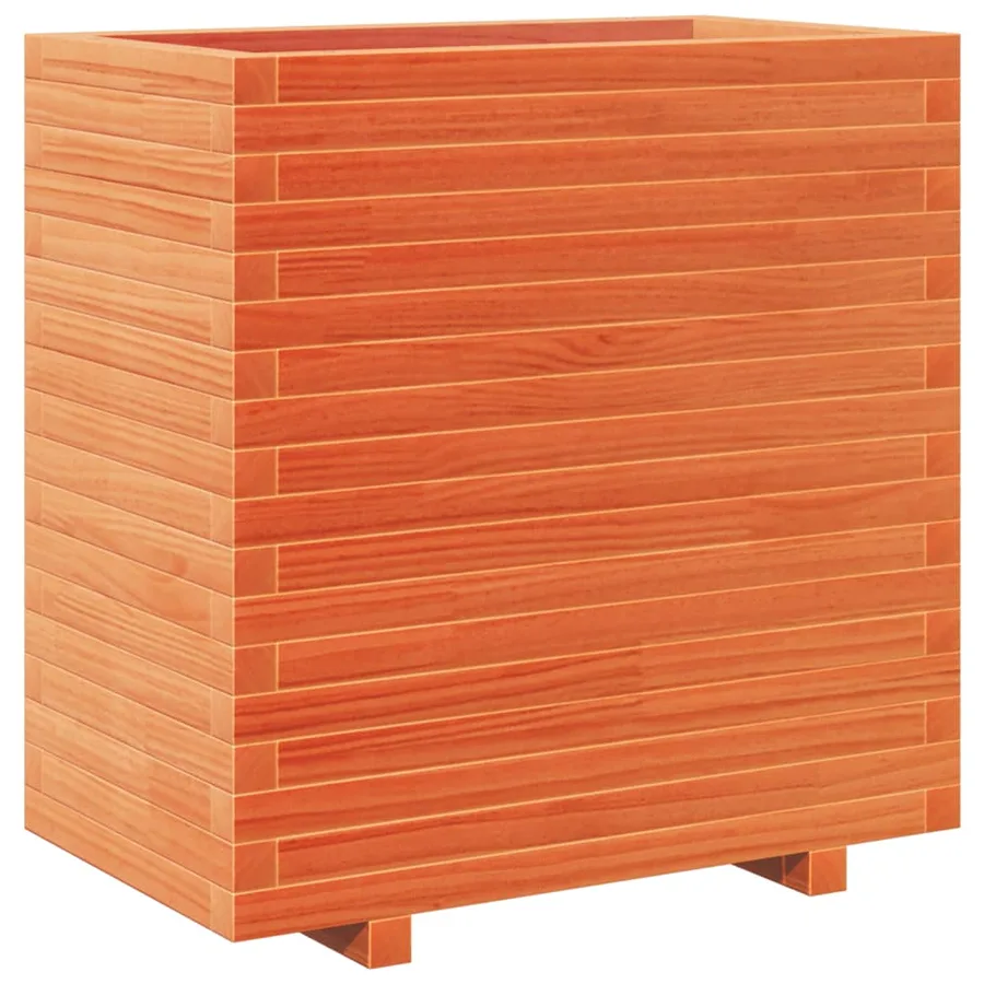 Jardinière cire marron 70x40x72,5 cm bois de pin massif - 2