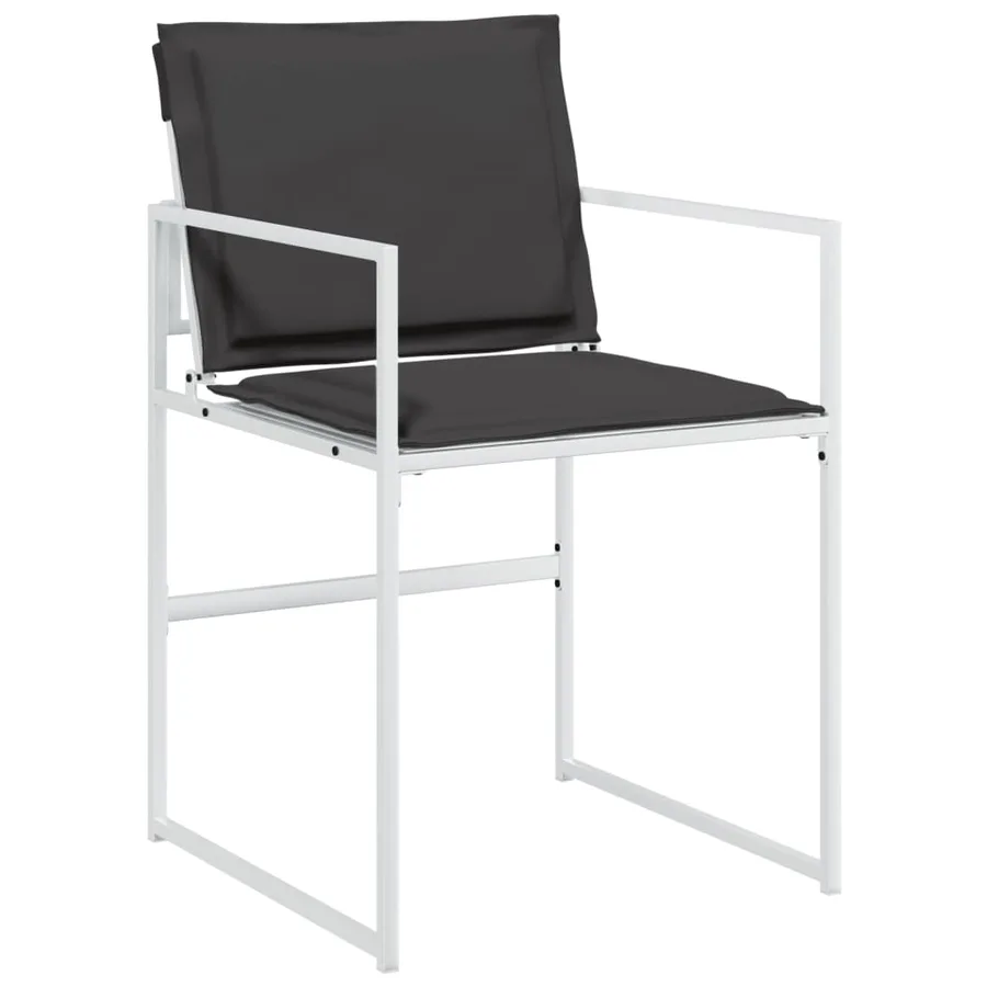 Ensemble à manger de jardin avec coussins 9 pcs blanc textilène - 4