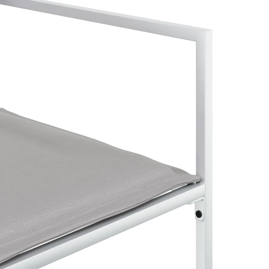 Ensemble à manger de jardin avec coussins 13pcs blanc textilène - 7
