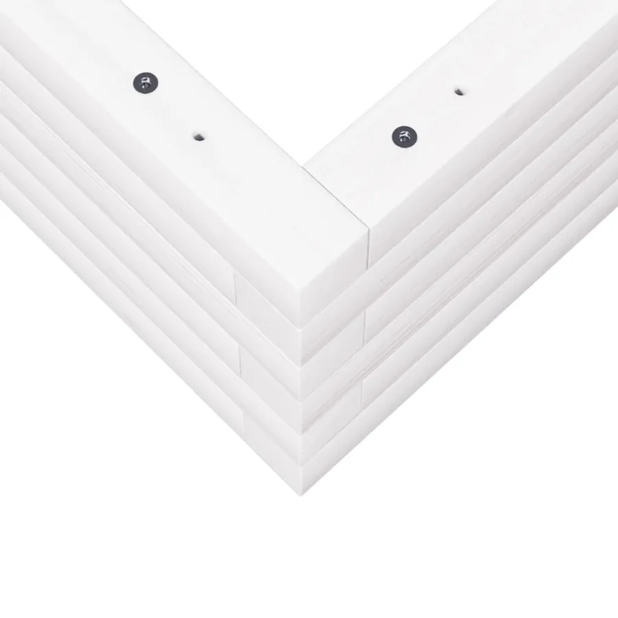 Jardinière blanc 70x70x23 cm bois de pin massif - 8