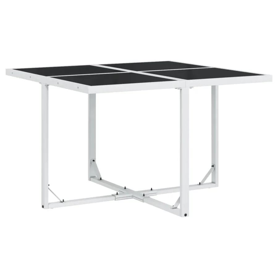 Ensemble à manger de jardin avec coussins 5 pcs blanc textilène - 3