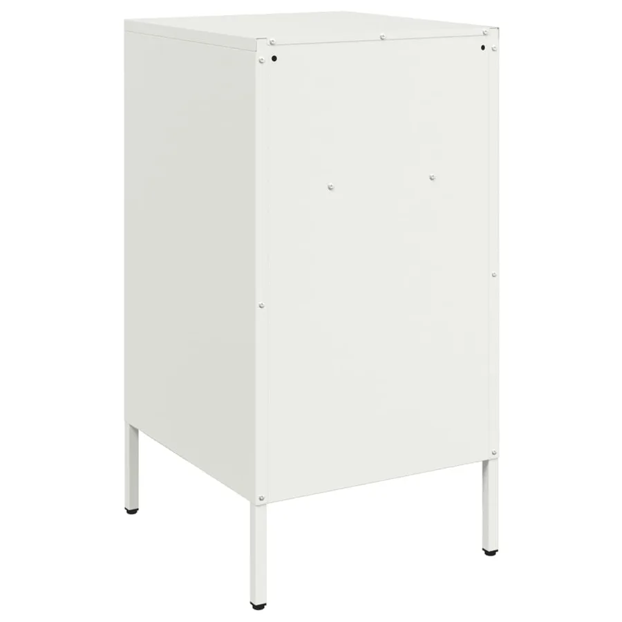 Tables de chevet 2 pcs blanc 36x39x68 cm acier - 8