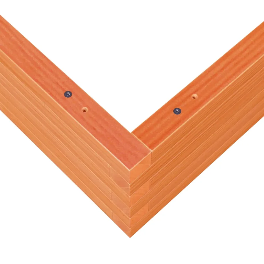 Jardinière cire marron 100x100x23 cm bois de pin massif - 8