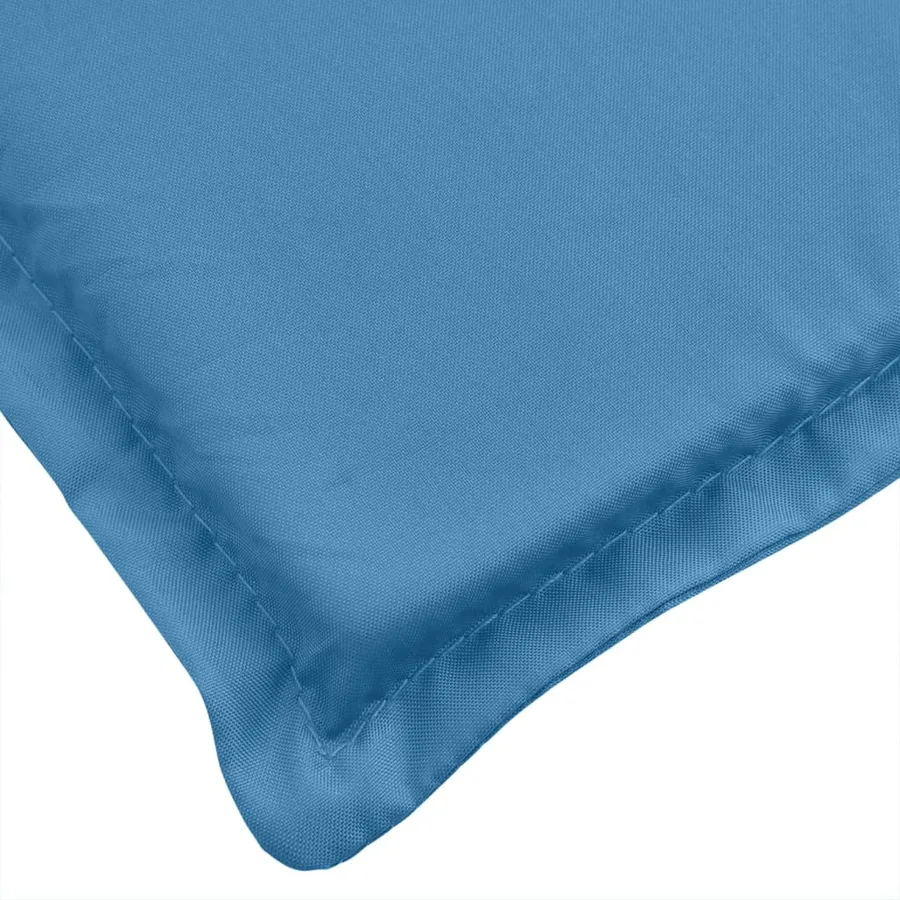 Coussin de chaise longue bleu mélangé 200x60x4 cm tissu - 6
