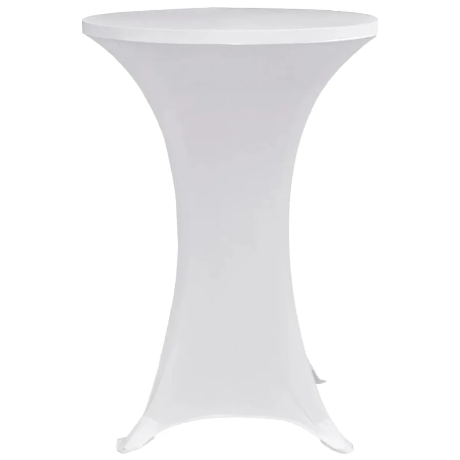 Housses élastiques de table Ø 80 cm Blanc 4 pcs - 4