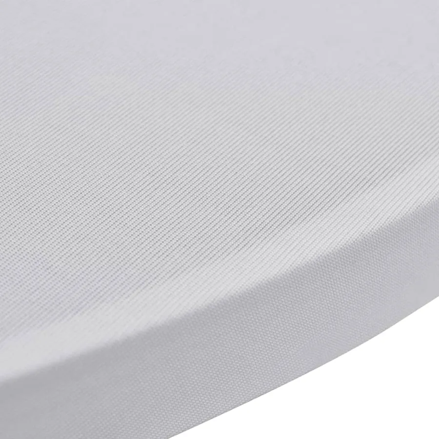 Housses élastiques de table Ø 80 cm Blanc 4 pcs - 5