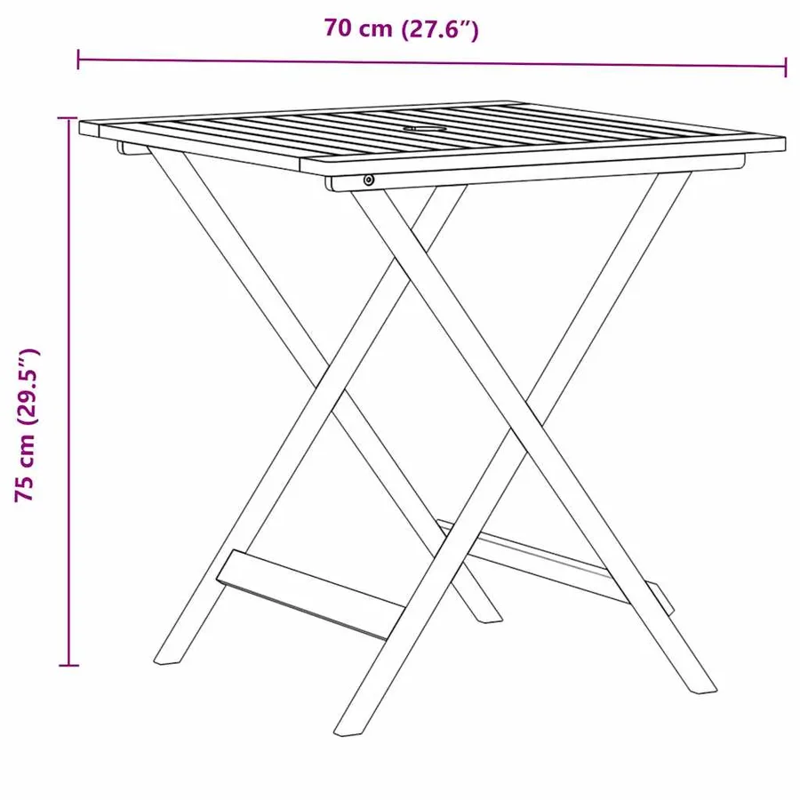 Ensemble de bistro 3 pcs beige tissu et bois massif - 13