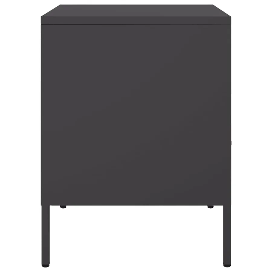 Table de chevet noir 36x39x50,5 cm acier - 7