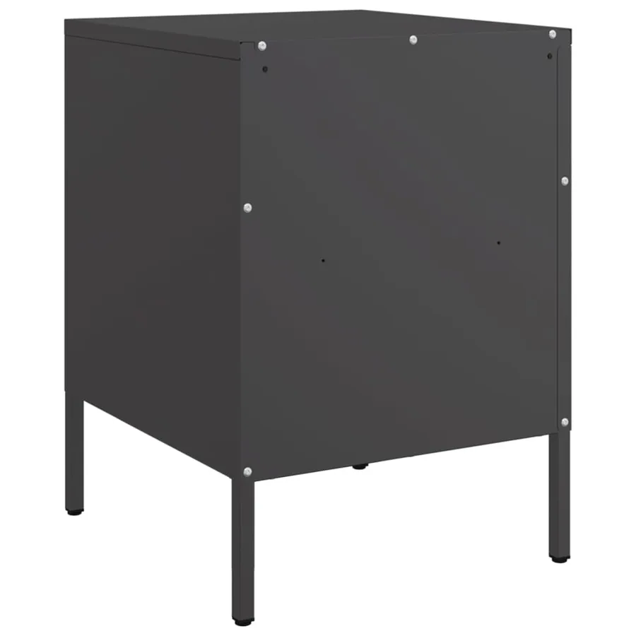 Table de chevet noir 36x39x50,5 cm acier - 8