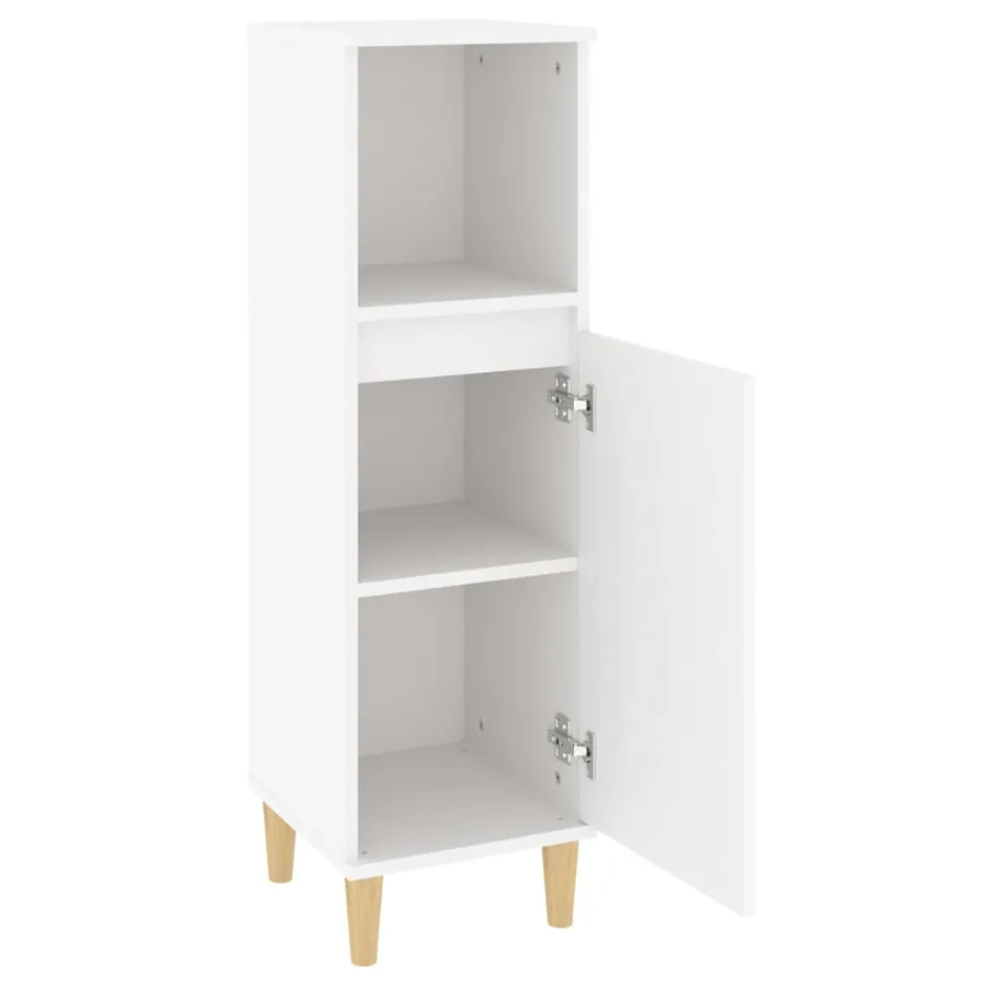Armoire de salle de bain blanc 30x30x100 cm bois d'ingénierie - 6