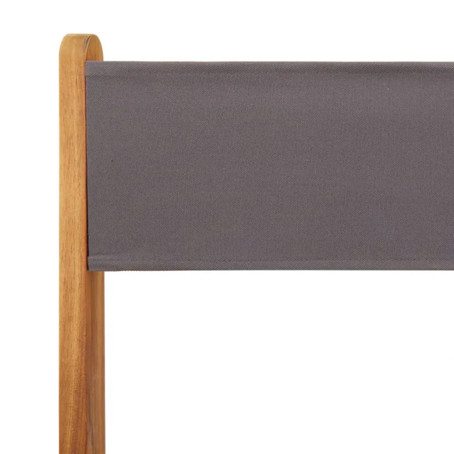 Ensemble à manger de jardin 5 pcs anthracite tissu bois massif - 10