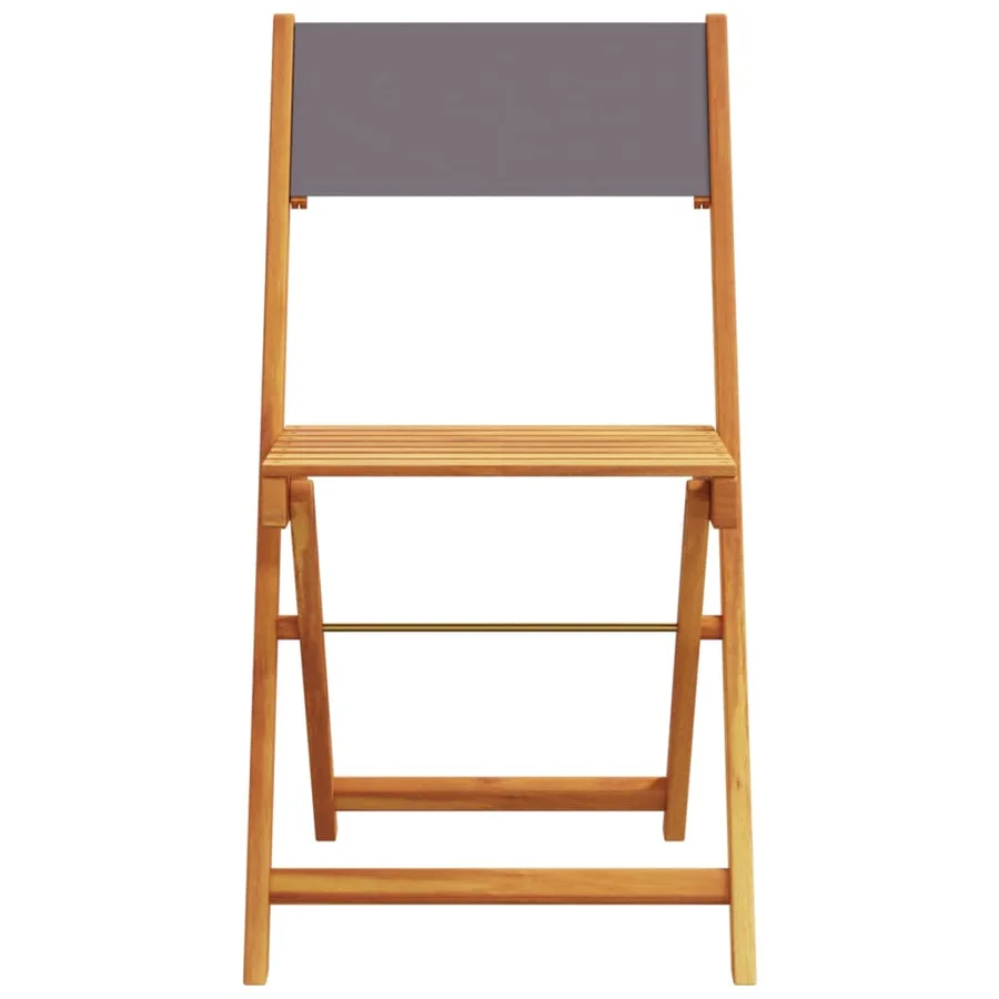 Ensemble à manger de jardin 5 pcs anthracite tissu bois massif - 4