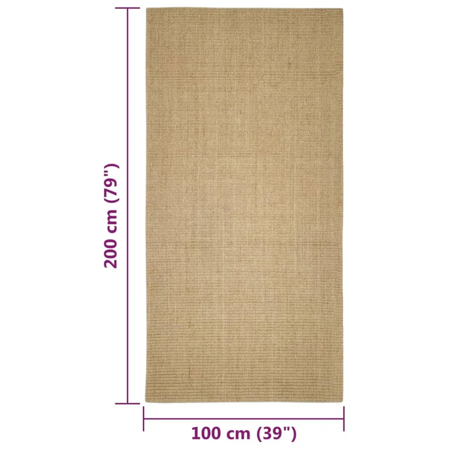 Tapis en sisal pour griffoir 100x200 cm - 6
