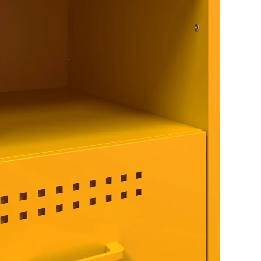 Tables de chevet 2 pcs jaune moutarde 36x39x50,5 cm acier - 11