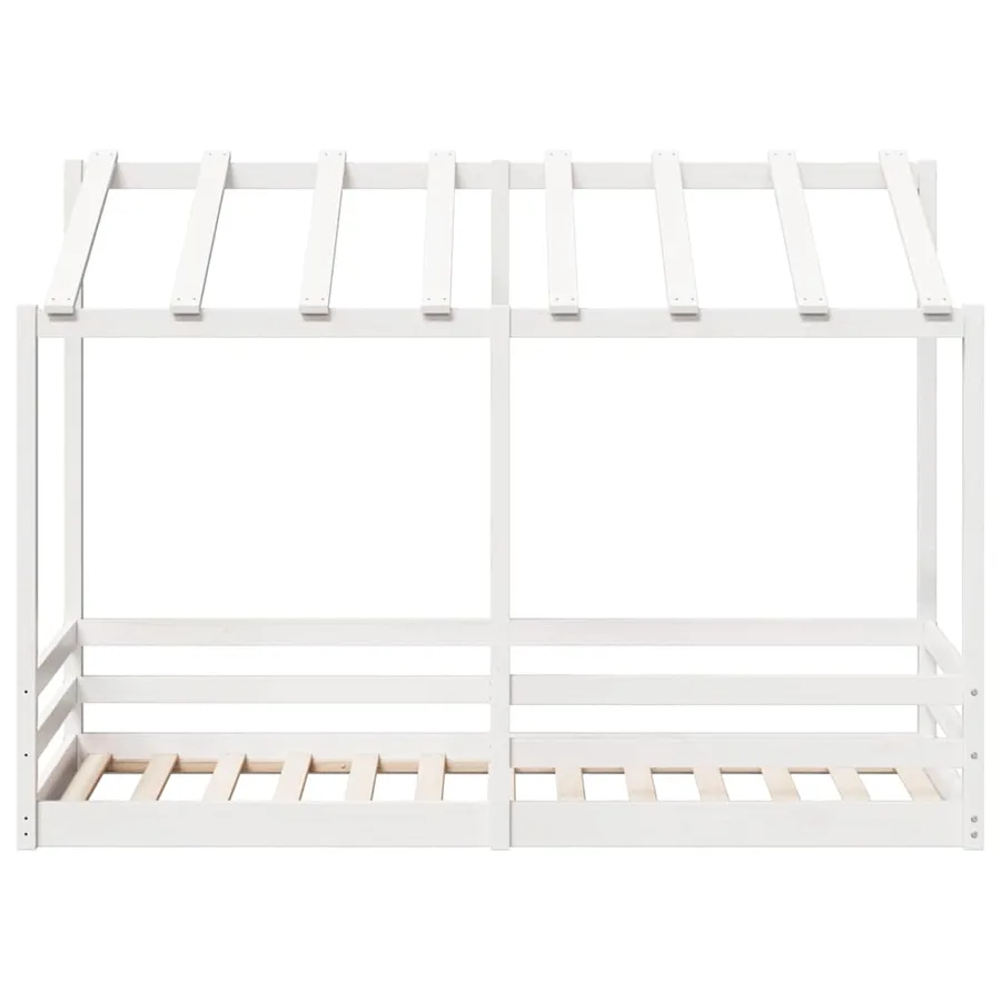 Lit pour enfants sans matelas blanc 90x190 cm bois pin massif - 4
