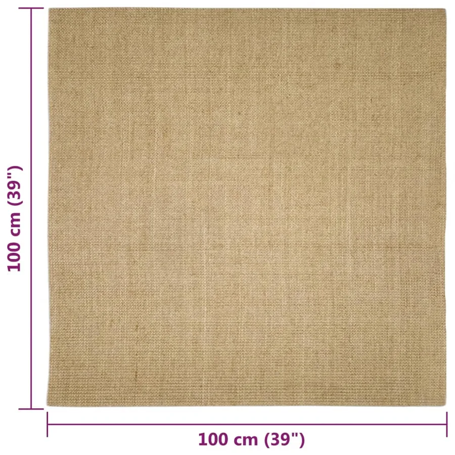 Tapis en sisal pour griffoir 100x100 cm - 6