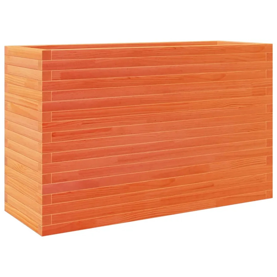 Jardinière cire marron 110x40x68,5 cm bois de pin massif - 2