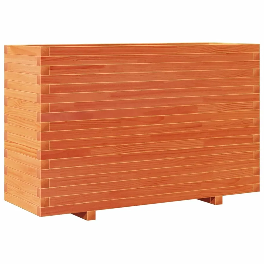 Jardinière cire marron 110x40x72 cm bois de pin massif - 2
