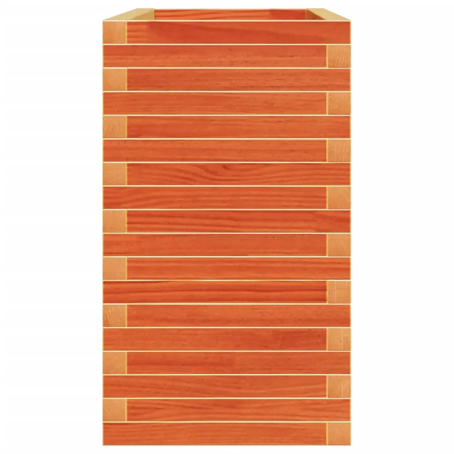Jardinière cire marron 110x40x72 cm bois de pin massif - 6