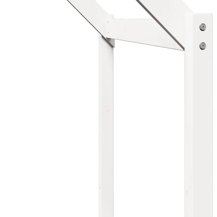 Lit superposé sans matelas blanc 90x200 cm bois de pin massif - 10