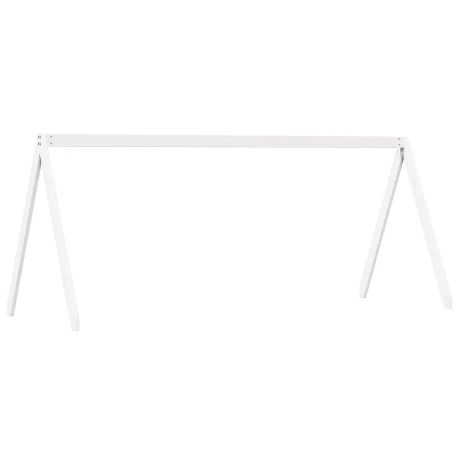 Lit superposé sans matelas blanc 90x200 cm bois de pin massif - 8