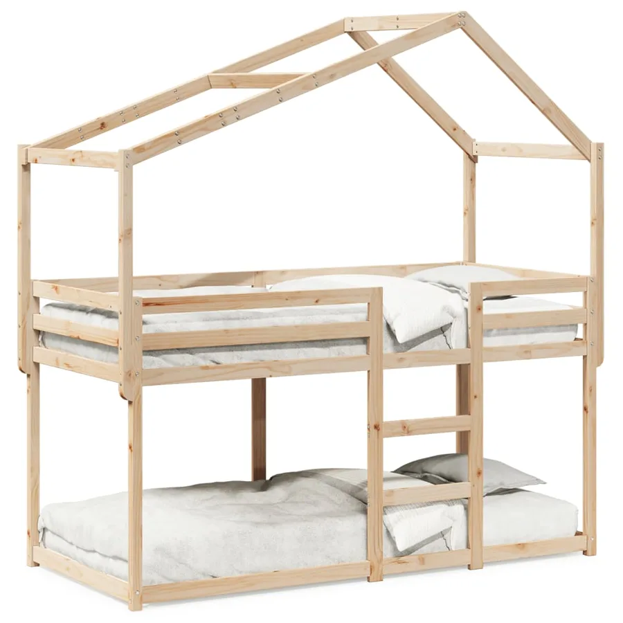 Lit superposé sans matelas 75x190 cm bois de pin massif - 2