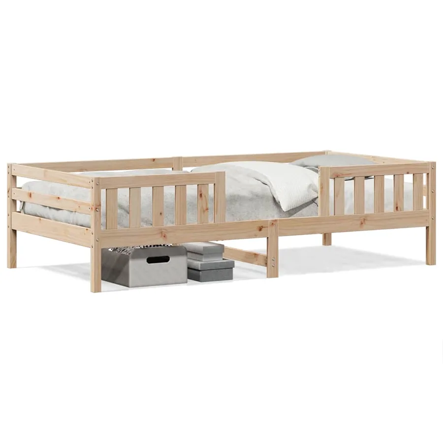 Cadre de lit sans matelas 90x200 cm bois de pin massif - 2