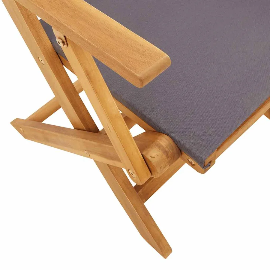 Ensemble de bistro 3 pcs anthracite tissu et bois massif - 11