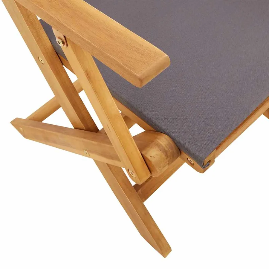Ensemble de bistro 3 pcs anthracite tissu et bois massif - 11