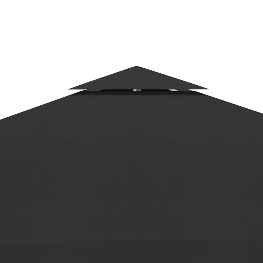 2-tier gazebo roof canopy 310 g/m² 3x3 m Black - 4