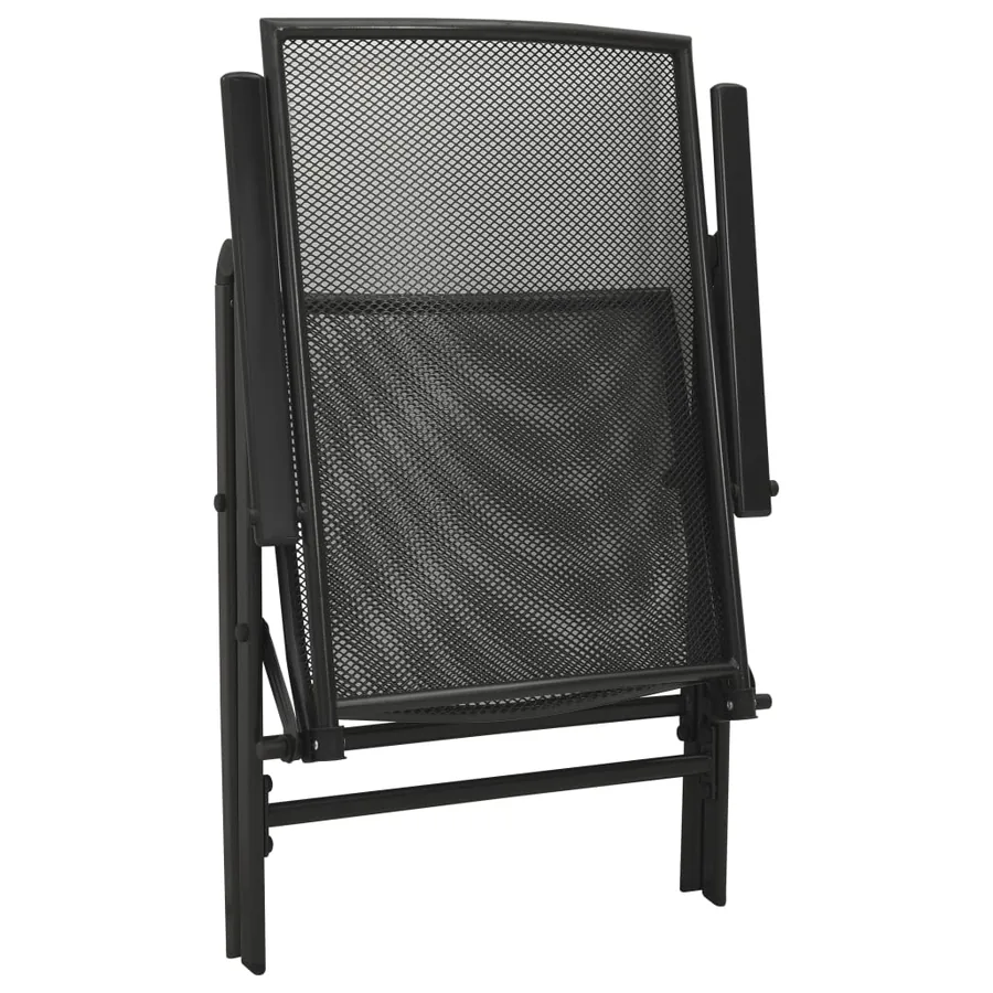 Ensemble de chaises de jardin inclinables 7 pcs anthracite - 7