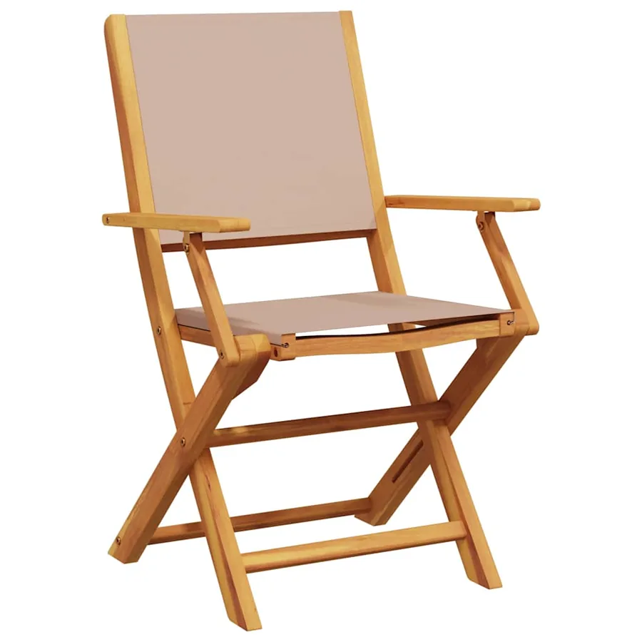 Ensemble de bistro 3 pcs taupe tissu et bois massif - 3